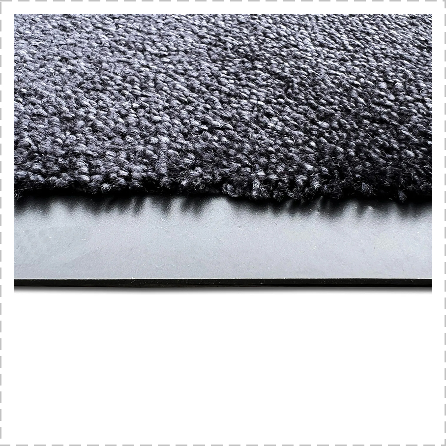 Rubber edge of a washable doormat