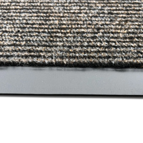 Picture of Doormats   Synthetic Mats   Synthetic Washable Mats   Rubber Edged Washable Mats    Rubber Edged Washable Doormat - Natural & Black Stripe